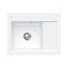 Villeroy & Boch Subway 45 - Évier en céramique 65x51 cm, CeramicPlus, Stone White 331201RW