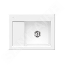 Villeroy & Boch Subway 45 - Évier en céramique 65x51 cm, CeramicPlus, Stone White 331301RW