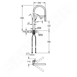 Grohe Essence - Mitigeur d'évier monocommande, Hard Graphite brossé 30294AL0