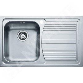 Franke Logica - Évier en inox LLL 611/2, 790x500 mm, tissé 101.0120.183