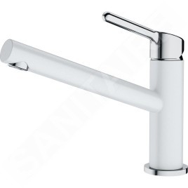 Franke Orbit - Mitigeur d'évier FC 3054.094, chrome / blanc-glace 115.0623.137