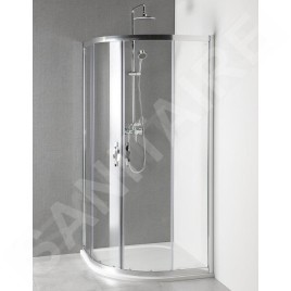 Sapho Douches - Cabine de douche 900x900x1900 mm avec receveur, verre clair AG4290