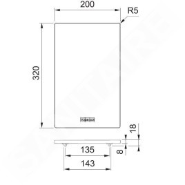 Franke Accessoires - ALL-IN Planche à découper, marron 133.0655.221