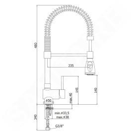 Paffoni Stick - Mitigeur d'évier avec bras flexible, chrome SK177CR