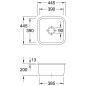 Villeroy & Boch Éviers - Évier en céramique 445x445 mm avec vidage, CeramicPlus, blanc alpin 670301R1