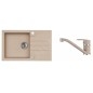 Alveus Sets - Ensemble d'évier Rock 130 et la robinetterie Nina, beige SETA055