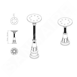 Sapho Accessoires - Pieds pour receveur de douche, jeu de 8 pièces, plastique 103700000209