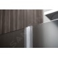 Aqualine Cabines de douche - Porte de douche Pilot, en deux parties 1000 mm, aluminium brillant/verre Brick PT102