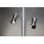 Aqualine Cabines de douche - Porte de douche Pilot, en deux parties 1000 mm, aluminium brillant/verre Brick PT102