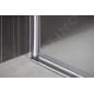 Aqualine Cabines de douche - Porte de douche Pilot, en deux parties 1000 mm, aluminium brillant/verre Brick PT102