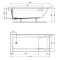 Ideal Standard Connect Air - Baignoire 1700x750 mm, blanc R029501