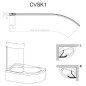 Ravak Chrome - Paroi de baignoire monobloc CVSK1 Rosa, droite, 1000x1500 mm, aluminium brillant/verre transparent 7QRS0C00Y1
