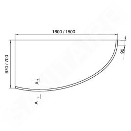 Ravak Panneaux de bain - Panneau frontal pour baignoire Avocado 1500 mm, gauche, blanc CZT1000A00