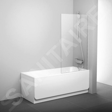 Ravak Pivot - Paroi de baignoire, 800 x 1400 mm, blanc/verre clair 79840100Z1