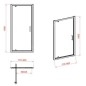 Cersanit Zip - Porte de douche 80x190 cm, chrome/verre clair S154-005
