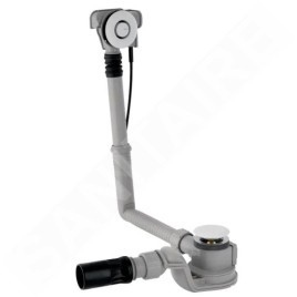 Geberit Accessoires - Garniture de vidage et de trop-plein pour baignoire, PushControl, longueur 260 mm, chrome 150.750.21.6