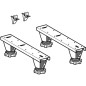 Geberit Accessoires - Set de pieds pour baignoire d'acrylate sanitaire 554.911.00.1