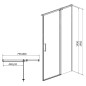 Cersanit Moduo - Porte de douche 80x198 cm, droite, chrome/verre clair S162-004