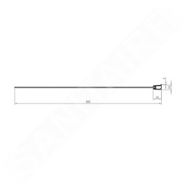 Ravak Pivot - Paroi de baignoire 800 x 1400 mm, aluminium brillant/verre clair 79840C00Z1