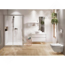 Cersanit Zip - Cabine de douche 79x99 cm, chrome/verre clair S154-003