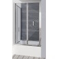 Polysan Deep - Porte de douche pliante 1000 mm, aluminium brillant/verre clair MD1910