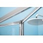 Polysan Deep - Porte de douche pliante 1000 mm, aluminium brillant/verre clair MD1910