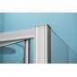 Polysan Deep - Porte de douche pliante 1000 mm, aluminium brillant/verre clair MD1910