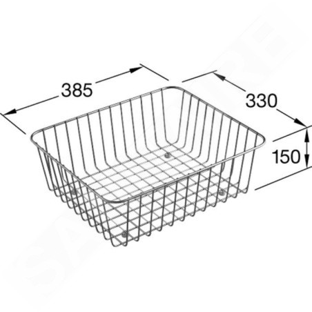 Villeroy & Boch Accessoires - Panier en fil de fer 385x330x150 mm, inox brossé 834100K1