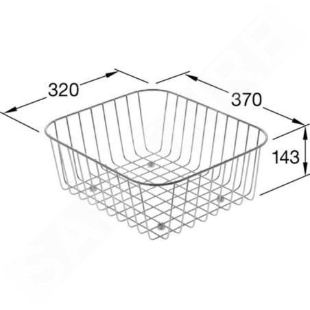 Villeroy & Boch Accessoires - Panier en fil de fer 320x143x370 mm, inox brossé 984100K1