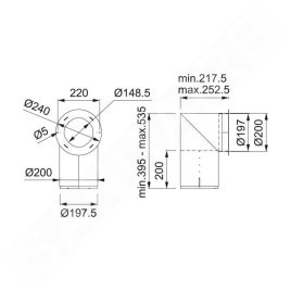 Franke Accessoires - Cheminée télescopique pour hottes, acier inoxydable 112.0549.122
