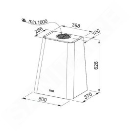 Franke Smart - Hotte aspirante FSMD 508 GY, largeur 50 cm, gris clair 335.0530.199
