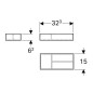 Geberit Xeno 2 - Casier de rangement 323x62 mm, gris 500.525.00.1