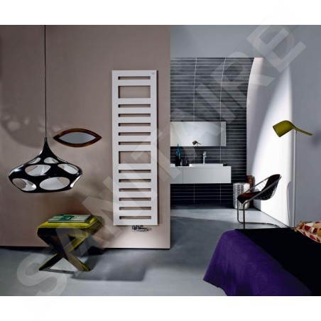 Zehnder Metropolitan Spa - Radiateur de salle de bains 1540 x 400 mm, droit, raccord central 50 mm, laqué blanc MET-150-040