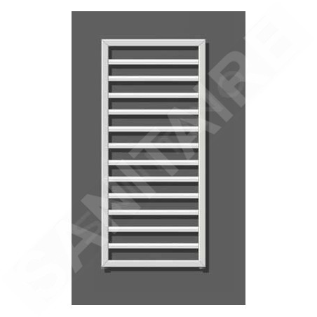 Zehnder Subway - Radiateur de salle de bains 613 x 450 mm, droit, raccord central 50 mm, laque blanche SUB-060-045