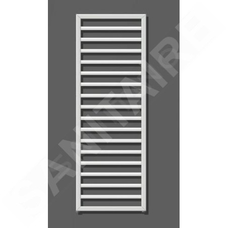 Zehnder Subway - Radiateur de salle de bains 1261 x 600 mm, droit, raccordement central 50 mm, laqué blanc SUB-130-060