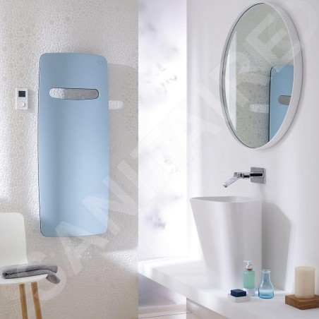 Zehnder Vitalo Spa - Radiateur de salle de bains 1200 x 590 mm, droit, raccord central 50 mm, laqué blanc VIT-120-060