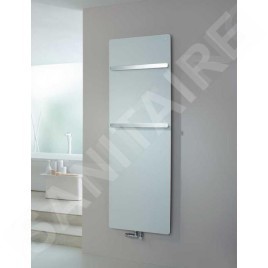 Zehnder Vitalo Bar - Radiateur de salle de bains 1570 x 400 mm, droit, raccord central 50 mm, laqué blanc VIP-160-040