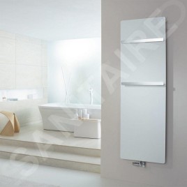 Zehnder Vitalo Bar - Radiateur de salle de bains 1570 x 500 mm, droit, raccord central 50 mm, laqué blanc VIP-160-050