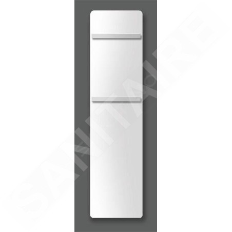 Zehnder Vitalo Bar - Radiateur de salle de bains 1890 x 400 mm, droit, raccord central 50 mm, laqué blanc VIP-190-040