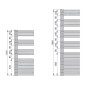 Zehnder Forma Asym - Radiateur de salle de bains 1191 x 596 mm, droit, raccordement extérieur 50 mm, laqué blanc LFAR-120-060