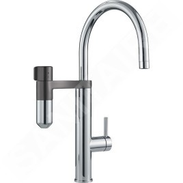 Franke Mitigeurs filtrants - Vital Tap mitigeur d’évier avec filtration d’eau intégrée, chrome/gun metal 120.0621.229