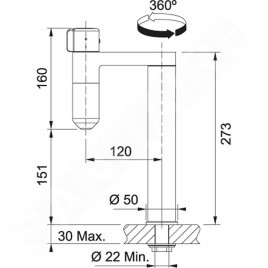 Franke Mitigeurs filtrants - Vital tap filtration d’eau, noir mat/inox 120.0621.311