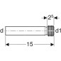 Geberit Accessoires - Rallonge de coude de chasse avec manchette, 150 mm 152.489.16.1