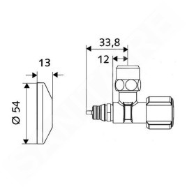Schell Quick Comfort - Robinet équerre de régulation, chrome 053040699