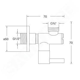 Steinberg 100 - Vanne d'angle, or rose 100 1640 RG