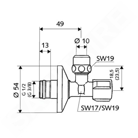 Schell Comfort - Vanne d’angle, chrome 049170695