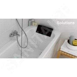 Laufen Solutions - Baignoire avec support et panneau en L droit, 1700x700 mm, blanc H2225060000001