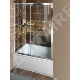 Polysan Deep - Porte de douche, 2 battants, 1200 mm, aluminium brillant/verre clair MD1216