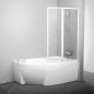 Ravak Supernova - Paroi de baignoire VSK2 Rosa 140 P, droite, blanc/verre 76P70100Z1