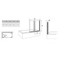 Ravak Supernova - Pare-baignoire pliant en deux parties VS2 105, 1045x1400 mm, satiné/Rain 796M0U0041